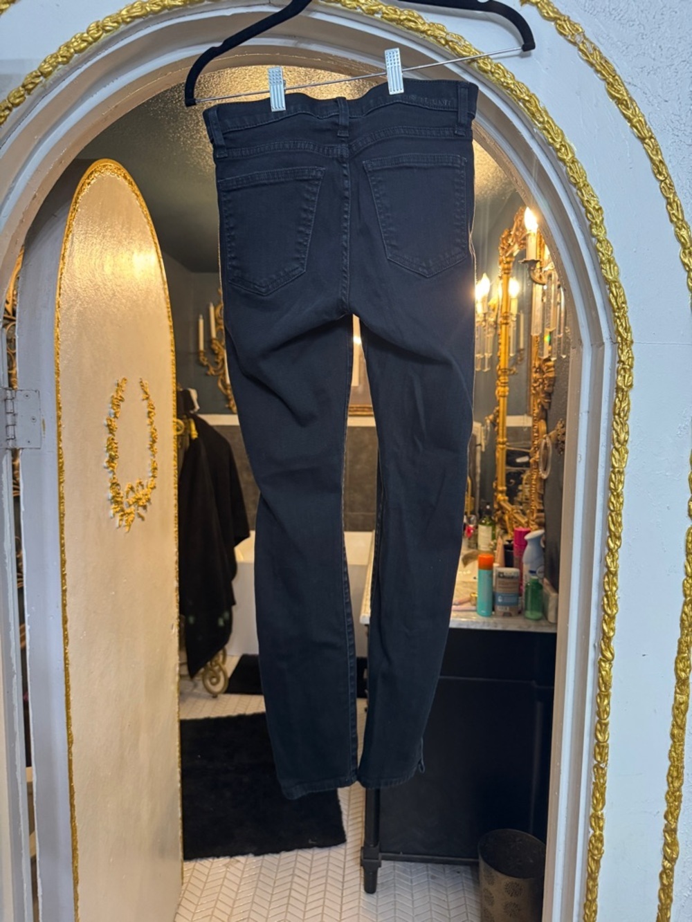 Current Elliott Black Skinny Jeans Size 26 High Rise Slim Stretch Denim - Picture 3 of 5